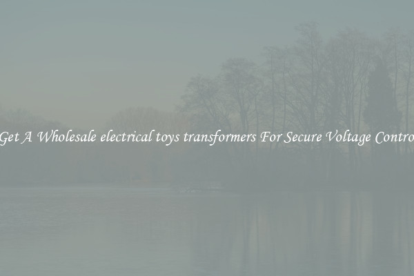 Get A Wholesale electrical toys transformers For Secure Voltage Control