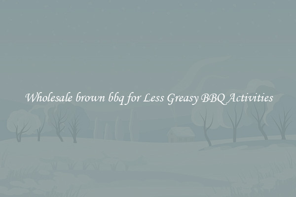 Wholesale brown bbq for Less Greasy BBQ Activities