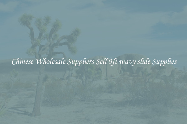 Chinese Wholesale Suppliers Sell 9ft wavy slide Supplies
