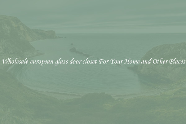 Wholesale european glass door closet For Your Home and Other Places