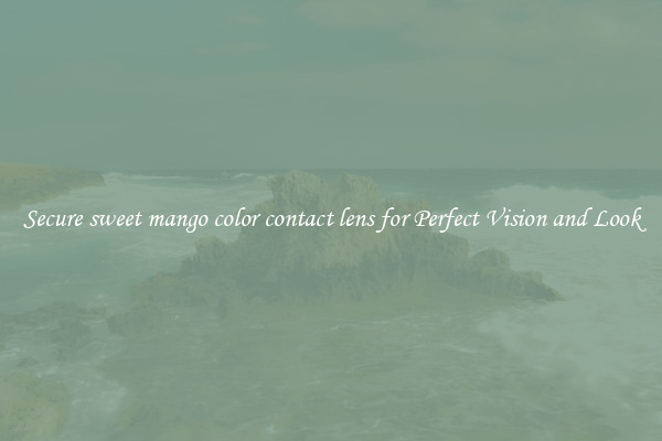 Secure sweet mango color contact lens for Perfect Vision and Look