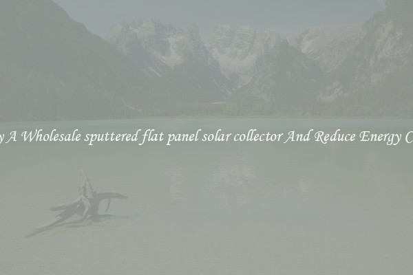 Buy A Wholesale sputtered flat panel solar collector And Reduce Energy Costs