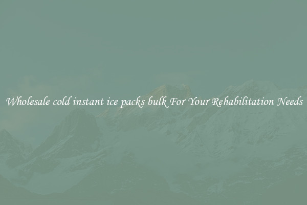 Wholesale cold instant ice packs bulk For Your Rehabilitation Needs