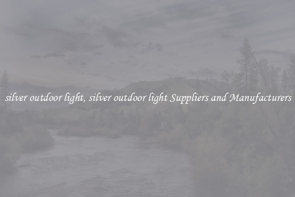 silver outdoor light, silver outdoor light Suppliers and Manufacturers