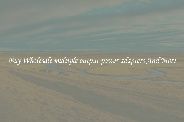 Buy Wholesale multiple output power adapters And More