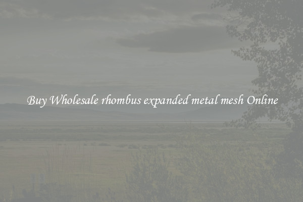 Buy Wholesale rhombus expanded metal mesh Online