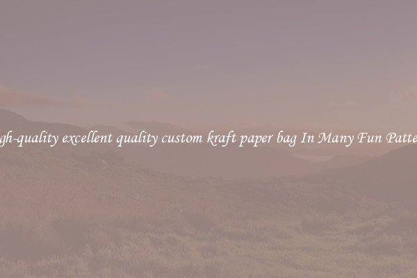 High-quality excellent quality custom kraft paper bag In Many Fun Patterns