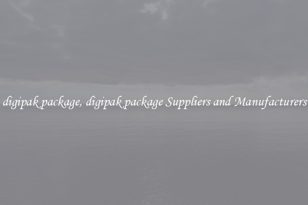 digipak package, digipak package Suppliers and Manufacturers